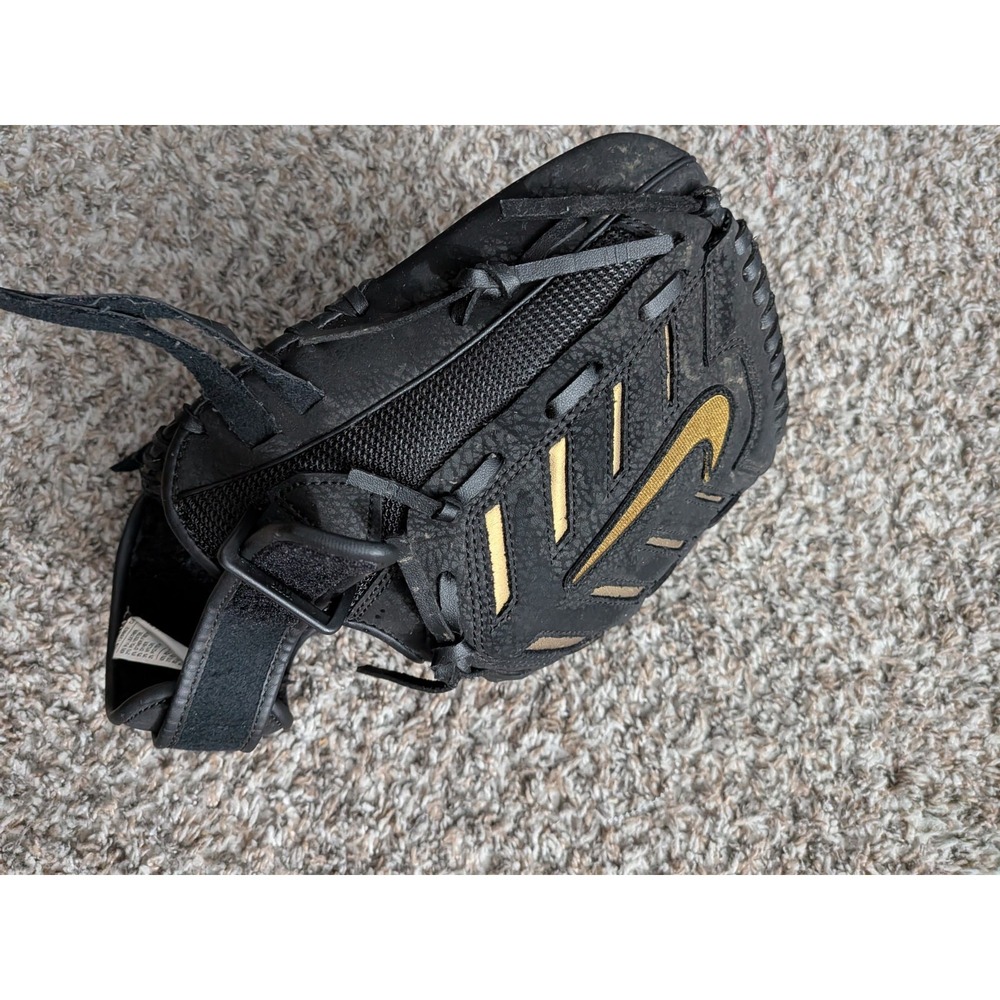 Nike Alpha Edge Kids' Left-Handed Throw Basket-Web Fielding Mitt 11.5" Black
